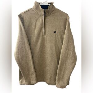 Izod Men's Beige Zip-Up Sweater